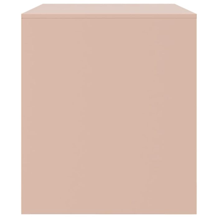 Meubles TV 2 pcs rose 67x39x44 cm acier – Image 6