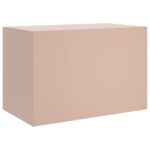 Meubles TV 2 pcs rose 67x39x44 cm acier – Image 7