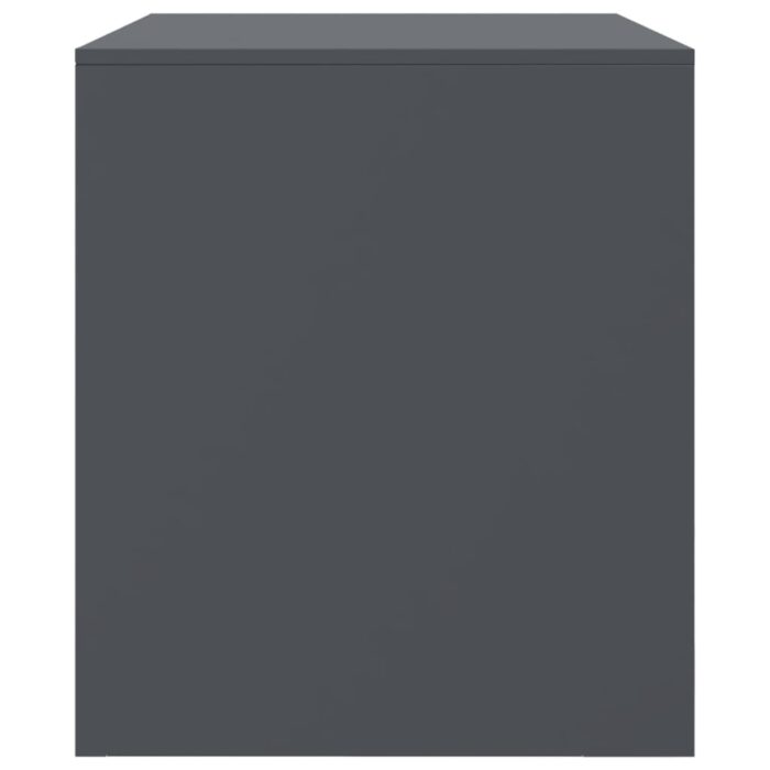 Meuble TV anthracite 67x39x44 cm acier – Image 6