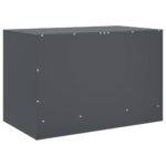 Meuble TV anthracite 67x39x44 cm acier – Image 7