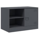 Meubles TV 2 pcs anthracite 67x39x44 cm acier – Image 4
