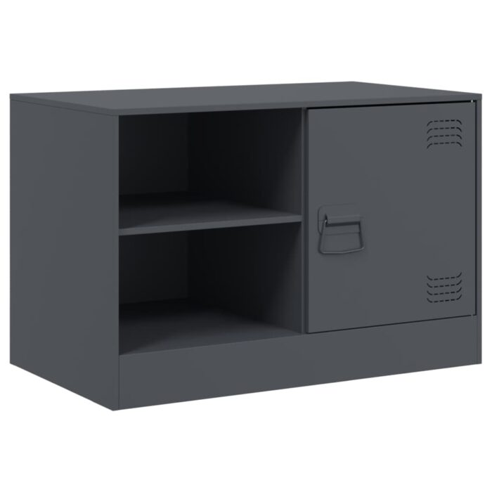 Meubles TV 2 pcs anthracite 67x39x44 cm acier – Image 4