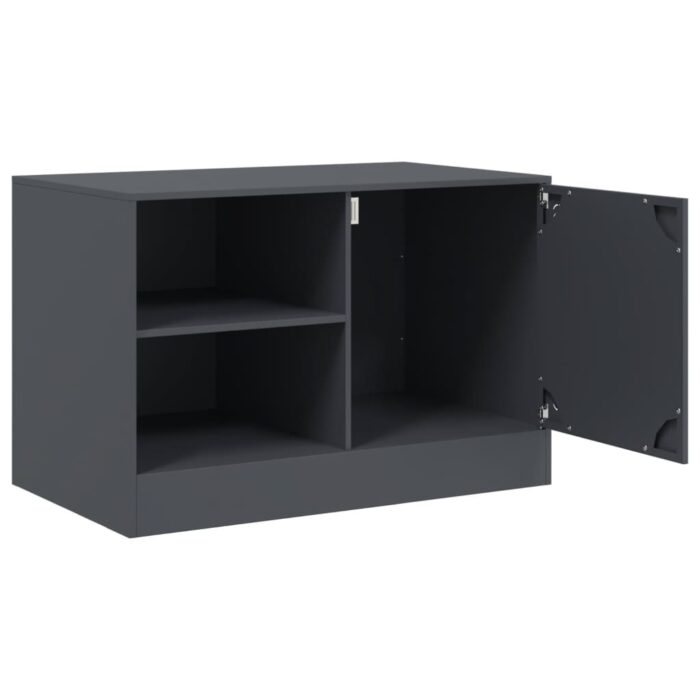 Meubles TV 2 pcs anthracite 67x39x44 cm acier – Image 5