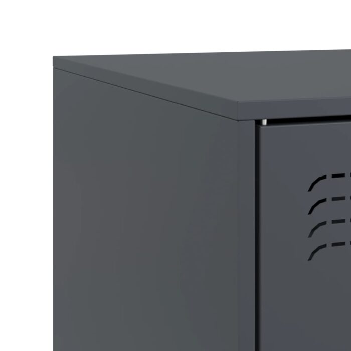 Meubles TV 2 pcs anthracite 67x39x44 cm acier – Image 9