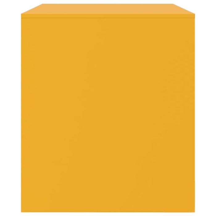 Meuble TV jaune moutarde 67x39x44 cm acier – Image 6