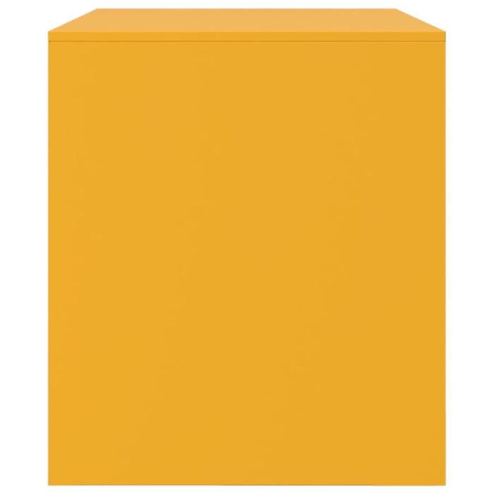 Meubles TV 2 pcs jaune moutarde 67x39x44 cm acier – Image 6