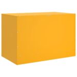 Meubles TV 2 pcs jaune moutarde 67x39x44 cm acier – Image 7