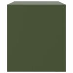 Meuble TV vert olive 67x39x44 cm acier – Image 6