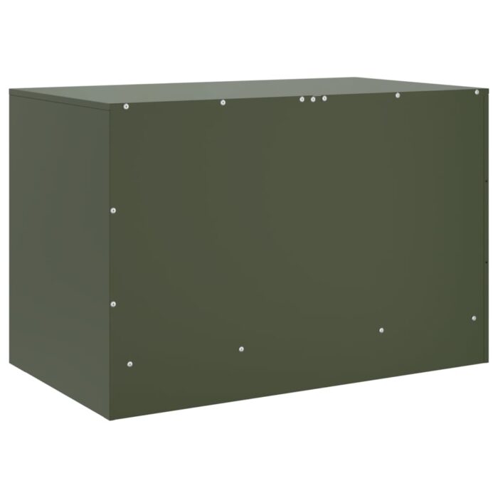 Meuble TV vert olive 67x39x44 cm acier – Image 7