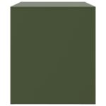 Meubles TV 2 pcs vert olive 67x39x44 cm acier – Image 6