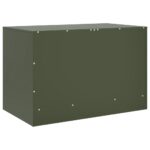 Meubles TV 2 pcs vert olive 67x39x44 cm acier – Image 7