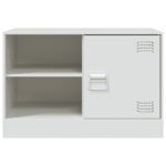 Meuble TV blanc 67x39x44 cm acier – Image 4