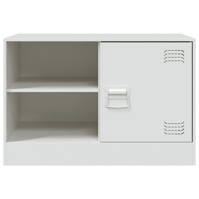 Meuble TV blanc 67x39x44 cm acier – Image 4