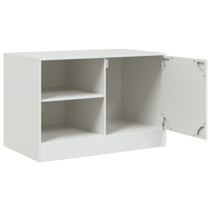 Meuble TV blanc 67x39x44 cm acier – Image 5