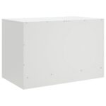 Meuble TV blanc 67x39x44 cm acier – Image 7