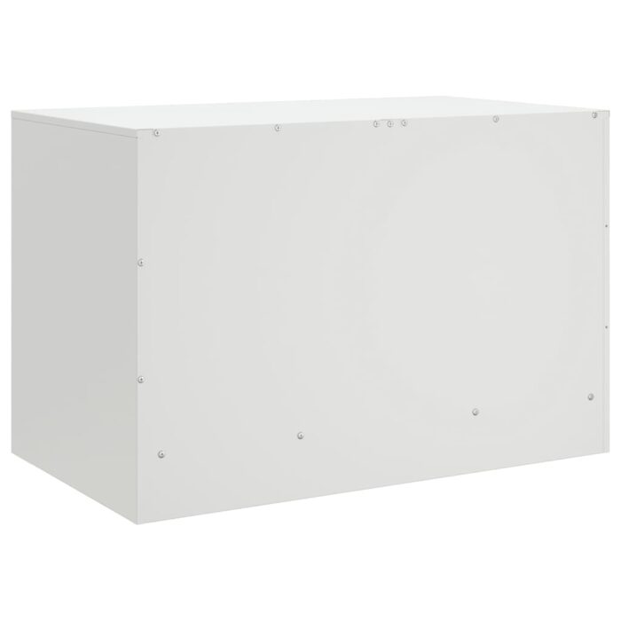 Meuble TV blanc 67x39x44 cm acier – Image 7