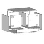 Table basse rose 67x50x44 cm acier – Image 12