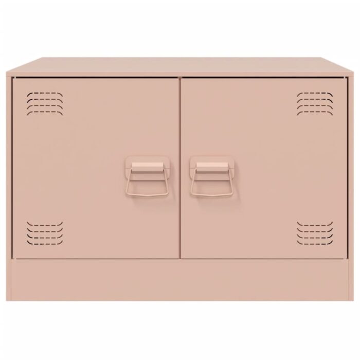 Table basse rose 67x50x44 cm acier – Image 4