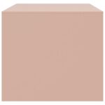 Table basse rose 67x50x44 cm acier – Image 6