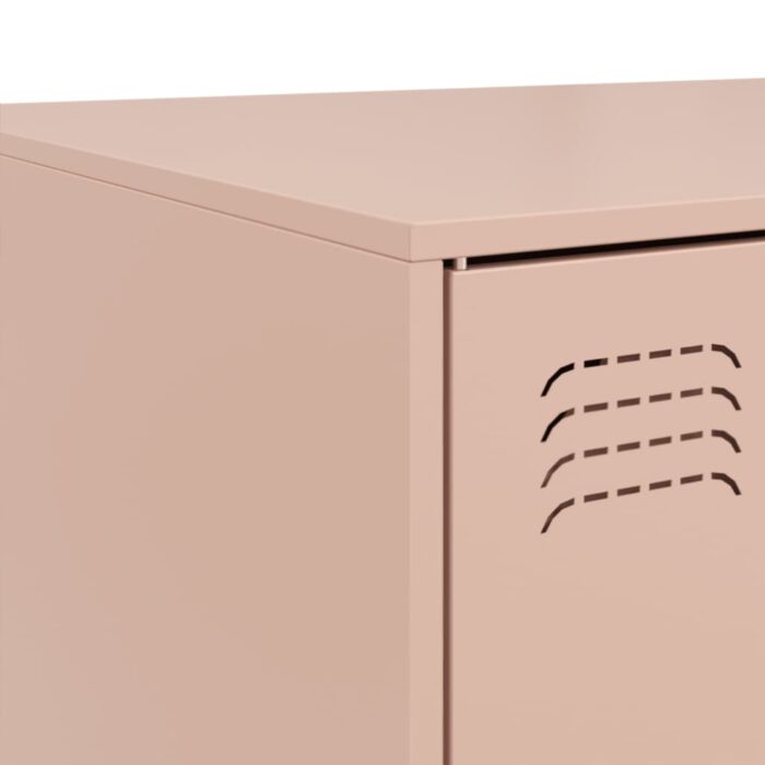 Table basse rose 67x50x44 cm acier – Image 8