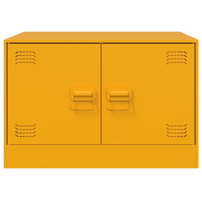 Table basse Jaune moutarde 67x50x44 cm acier – Image 4