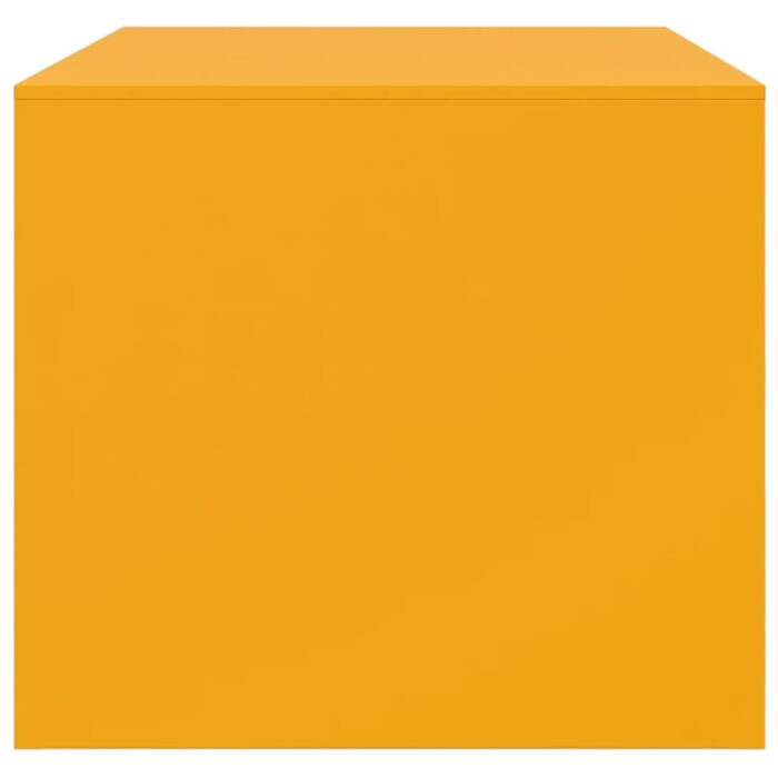 Table basse Jaune moutarde 67x50x44 cm acier – Image 6