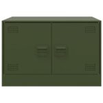 Table basse vert olive 67x50x44 cm acier – Image 4