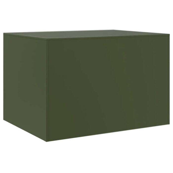 Table basse vert olive 67x50x44 cm acier – Image 7