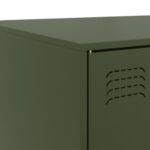 Table basse vert olive 67x50x44 cm acier – Image 8