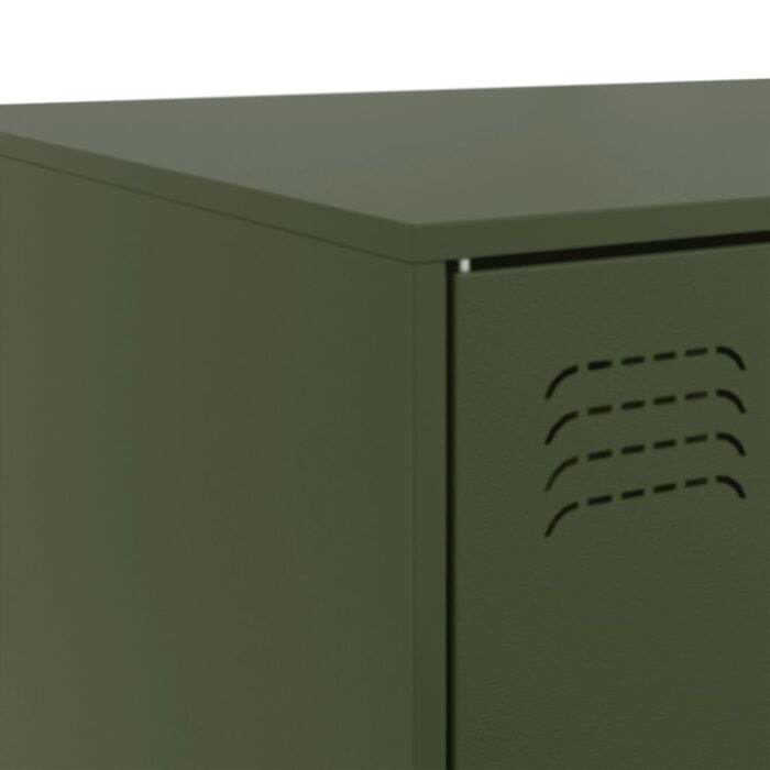 Table basse vert olive 67x50x44 cm acier – Image 8