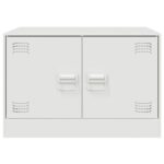 Table basse blanc 67x50x44 cm acier – Image 4