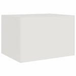Table basse blanc 67x50x44 cm acier – Image 7