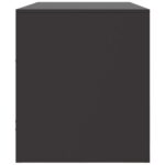 Meuble TV noir 99x39x44 cm acier – Image 6