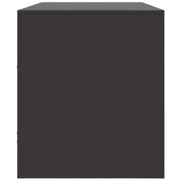 Meuble TV noir 99x39x44 cm acier – Image 6