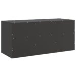 Meuble TV noir 99x39x44 cm acier – Image 7
