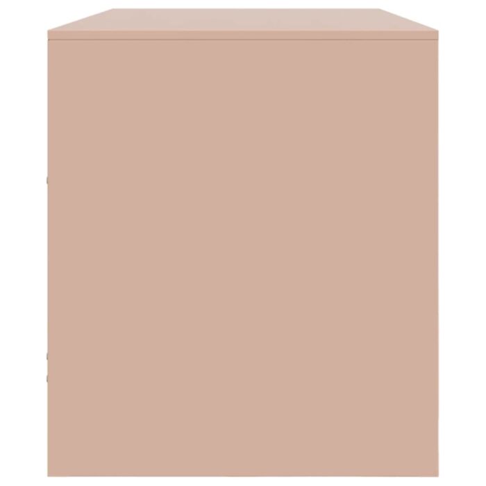 Meuble TV rose 99x39x44 cm acier – Image 6