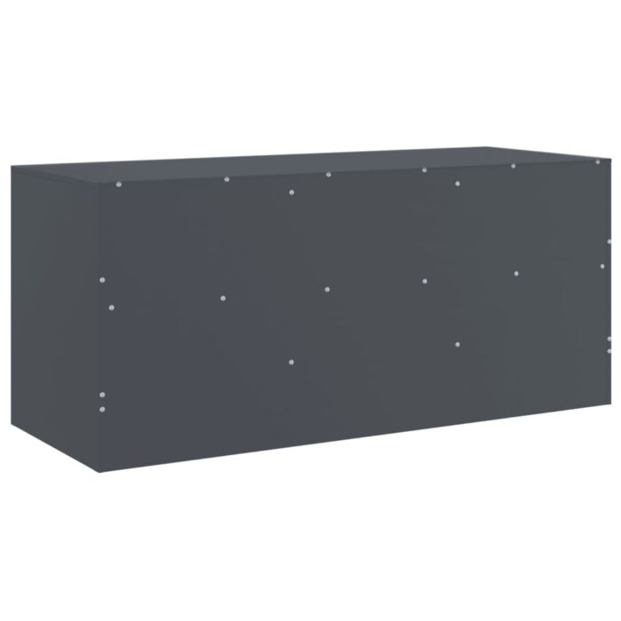 Meuble TV anthracite 99x39x44 cm acier – Image 7