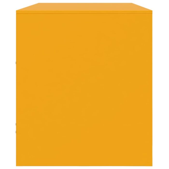 Meuble TV jaune moutarde 99x39x44 cm acier – Image 6