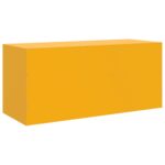 Meuble TV jaune moutarde 99x39x44 cm acier – Image 7
