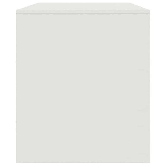 Meuble TV blanc 99x39x44 cm acier – Image 6