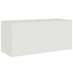 Meuble TV blanc 99x39x44 cm acier – Image 7