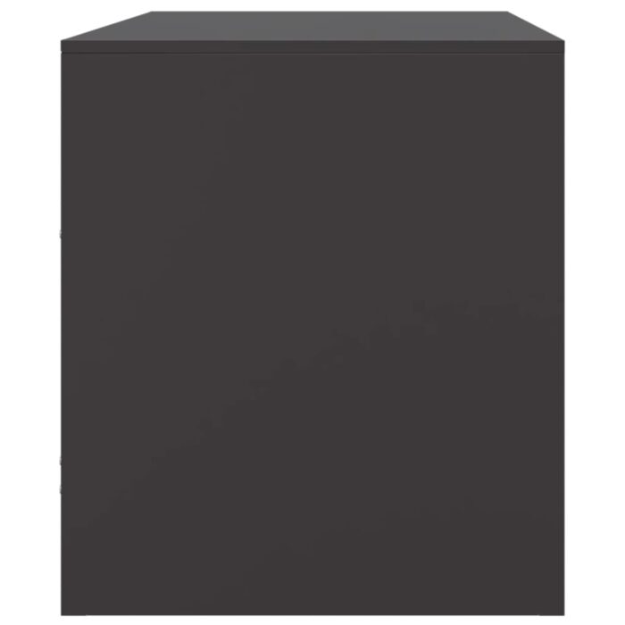 Meuble TV noir 67x39x44 cm acier – Image 6