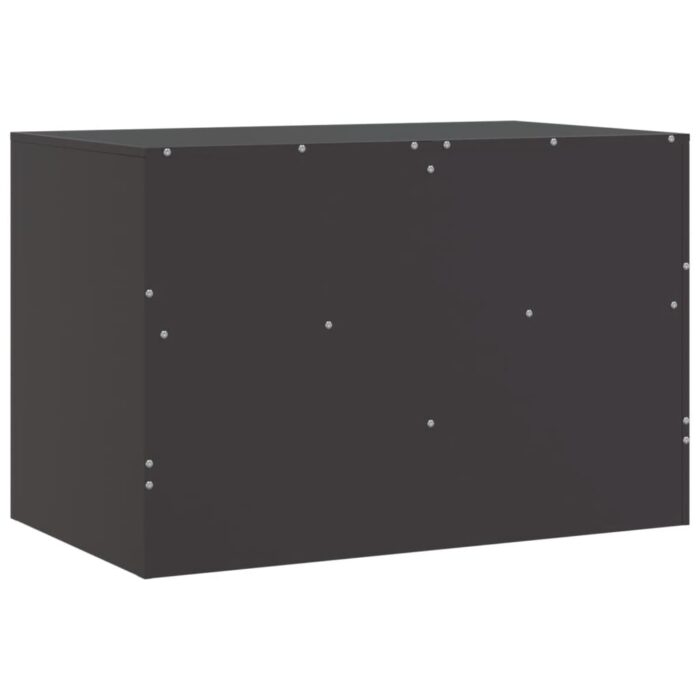 Meuble TV noir 67x39x44 cm acier – Image 7