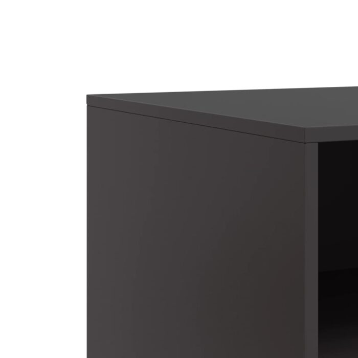 Meuble TV noir 67x39x44 cm acier – Image 8