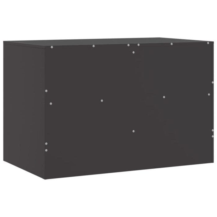 Meubles TV 2 pcs noir 67x39x44 cm acier – Image 7