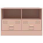 Meubles TV 2 pcs rose 67x39x44 cm acier – Image 3