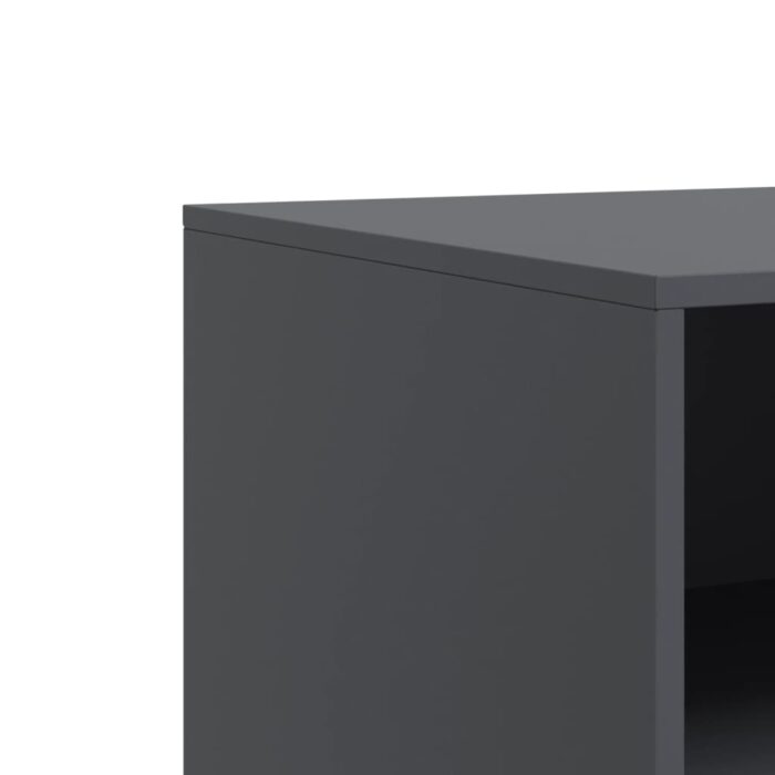 Meuble TV anthracite 67x39x44 cm acier – Image 8