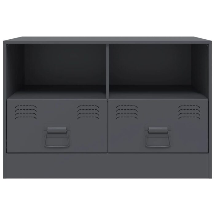 Meubles TV 2 pcs anthracite 67x39x44 cm acier – Image 3