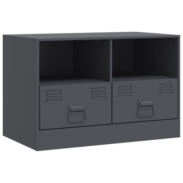 Meubles TV 2 pcs anthracite 67x39x44 cm acier – Image 5