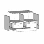 Meuble TV jaune moutarde 67x39x44 cm acier – Image 12
